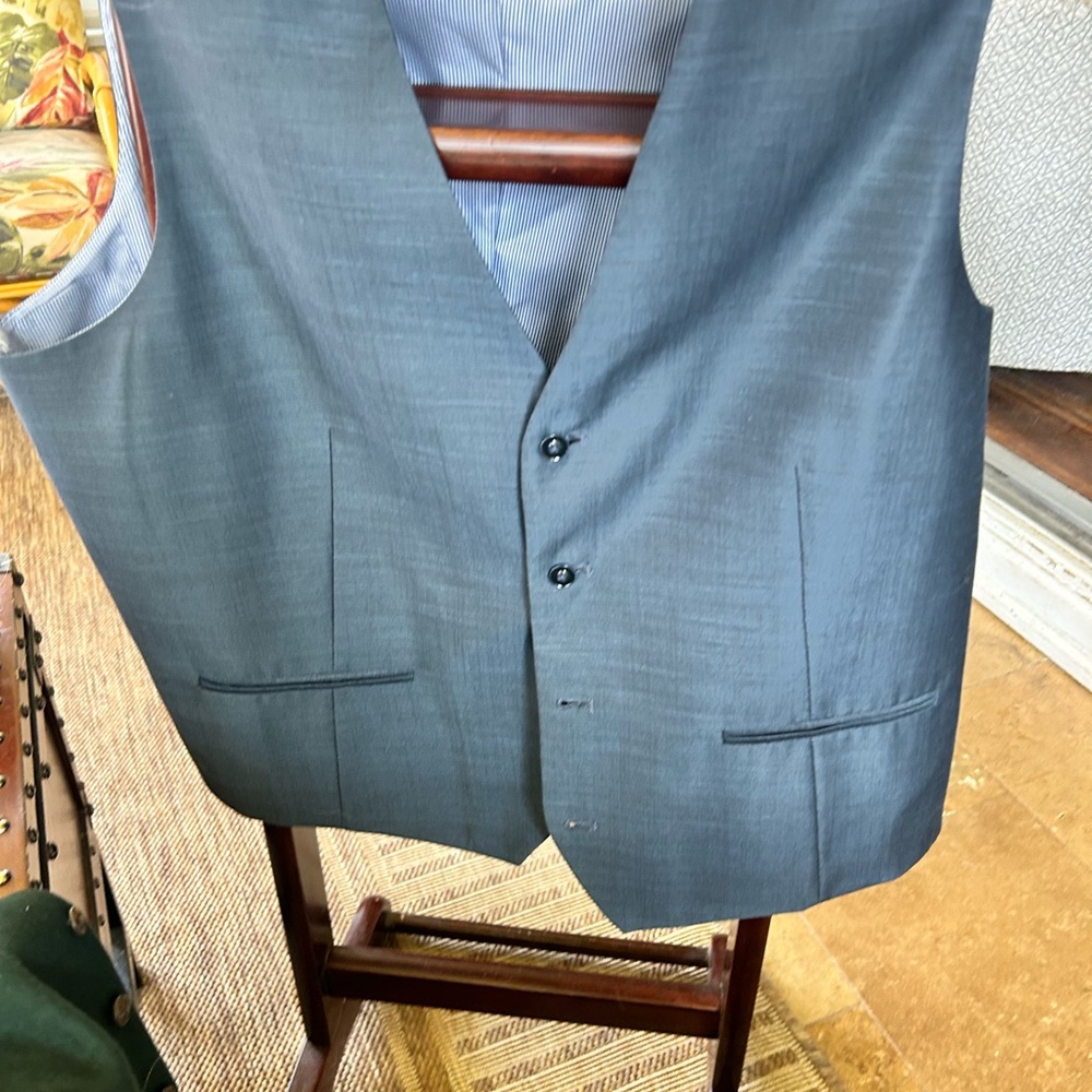 Tasso Elba Men's Navy Blue Dress Vest, Just Laundered, Ready to Wear!